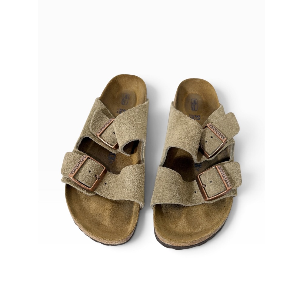 Birkenstock Arizona Womens Taupe Suede Leather Comfort Sandals Size 37 L6
